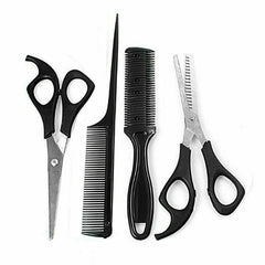 4Pcs Barber Hairdressing Set Scissors Thinning Shears Comb Styling Tools