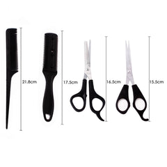 4Pcs Barber Hairdressing Set Scissors Thinning Shears Comb Styling Tools