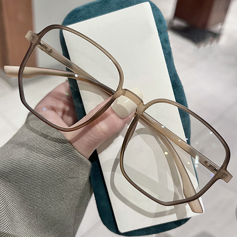 Square Anti Light Glasses For Women Men Students Jelly Nearsighted Myopia
