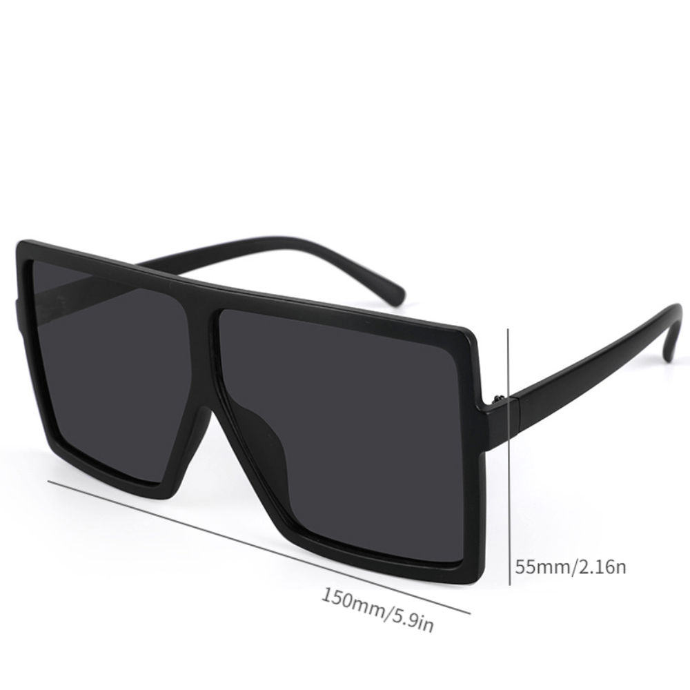 Y2K Oversized Square Sunglasses Mirror Lens UV400