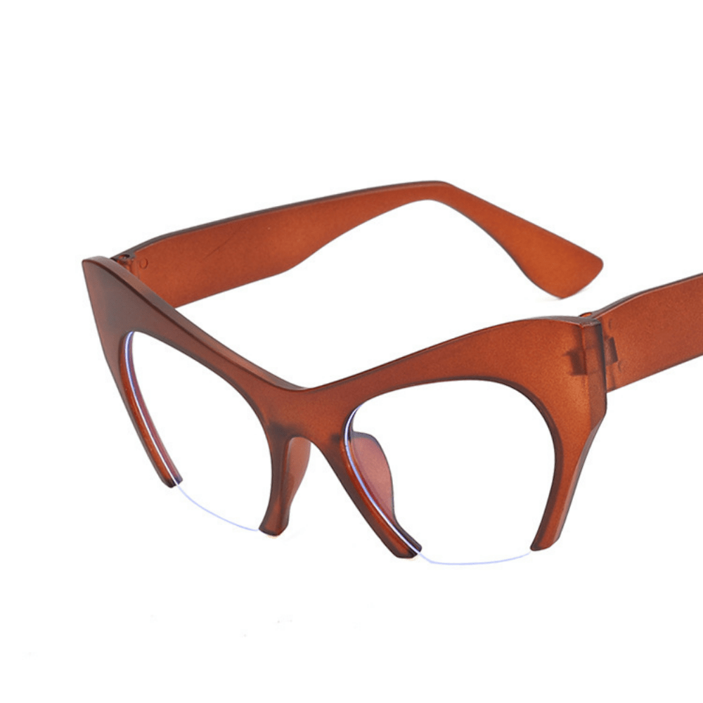 Y2K Cat Eye Anti Light Glasses Leopard Spectacles Frame