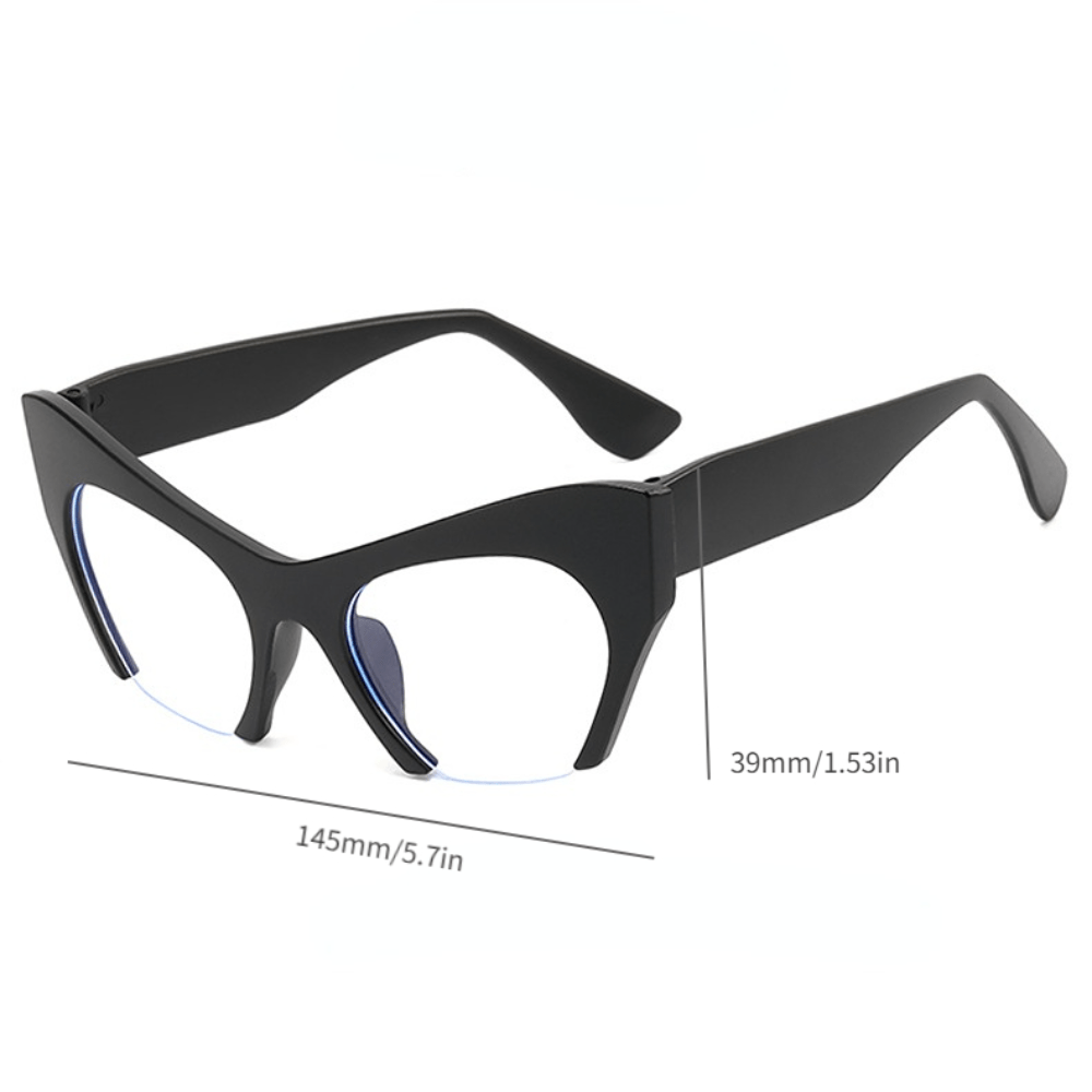 Y2K Cat Eye Anti Light Glasses Leopard Spectacles Frame