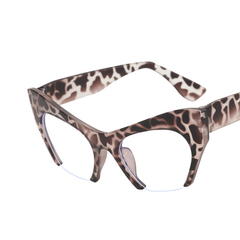 Y2K Cat Eye Anti Light Glasses Leopard Spectacles Frame