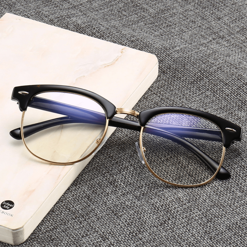 Metal Sunglasses Anti Light Rivet Decor Glasses UV400