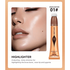 Pearly Blush Highlighter Cream with Sponge Applicator