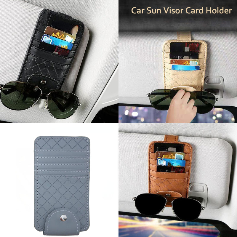 Multifunctional Sun Visor Ticket and Card Holder Organizer