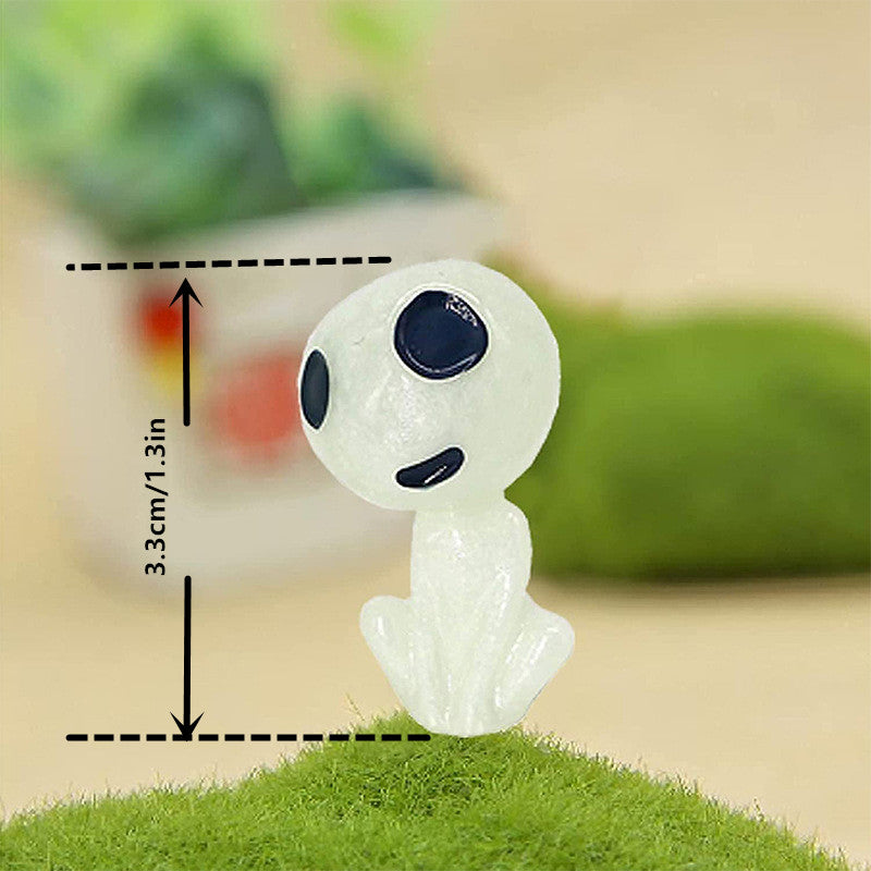 10pcs Luminous Tree Spirits Micro Landscape Figure Ornament