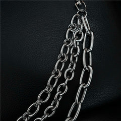 3 Layer Stainless Steel Men's Hip Hop Punk Pant Chain Keyring