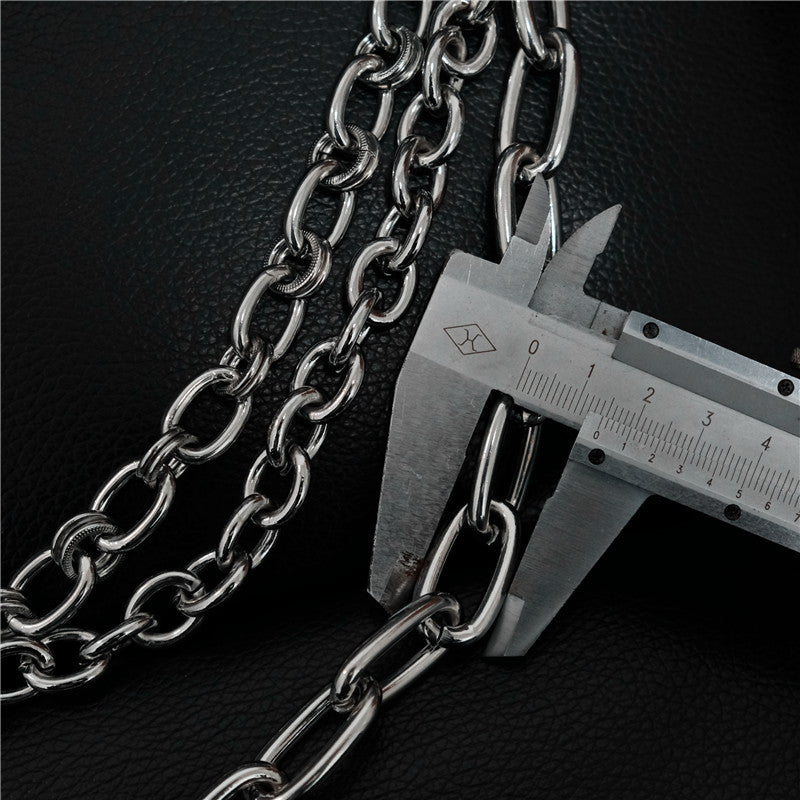 3 Layer Stainless Steel Men's Hip Hop Punk Pant Chain Keyring