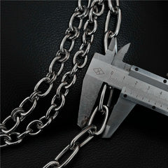3 Layer Stainless Steel Men's Hip Hop Punk Pant Chain Keyring