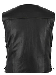 Men's Vintage Style Faux Leather Vest V-Neck Spring Fall