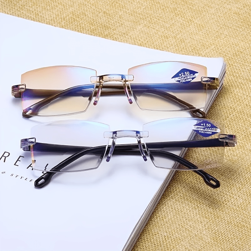 Light Blocking Reading Glasses for Women Men with Glasses Case