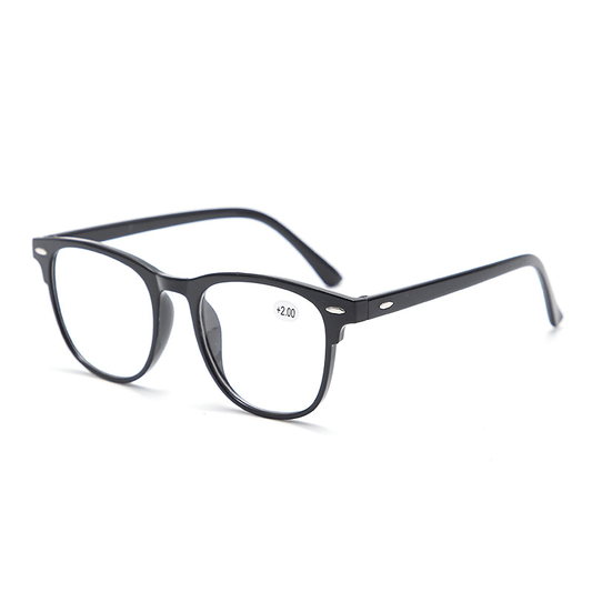 Square Reading Glasses HD Round Frame Full Frame Reading Glasses With Case