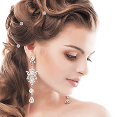 12pcs Rhinestone Spiral Hair Clip for Wedding Bridal Prom Party