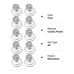 12pcs Rhinestone Spiral Hair Clip for Wedding Bridal Prom Party