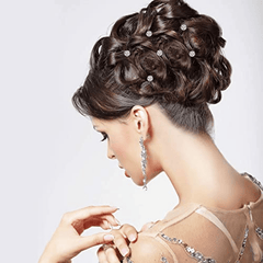 12pcs Rhinestone Spiral Hair Clip for Wedding Bridal Prom Party
