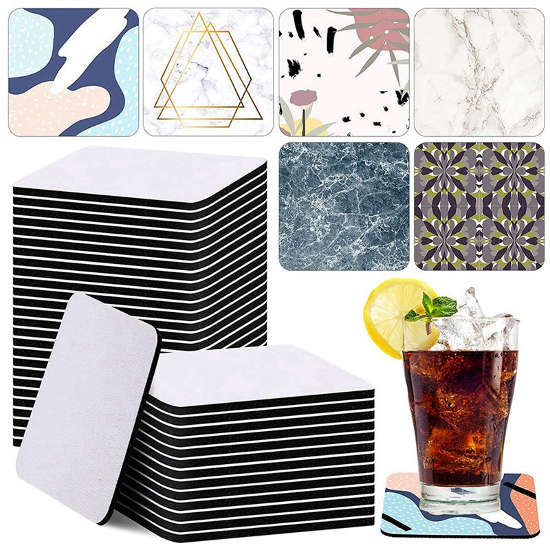 Sublimation Blank Rubber Coasters Heat Transfer Cup Mat