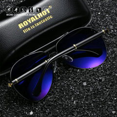 RoyalHot Men's Polarized Oval Sunglasses Business Eyewear