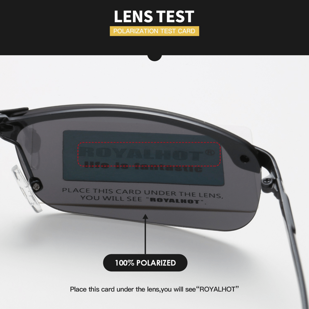 RoyalHot Men's Oval Metal Sunglasses Polarized for Driving Sports