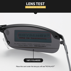 RoyalHot Men's Oval Metal Sunglasses Polarized for Driving Sports