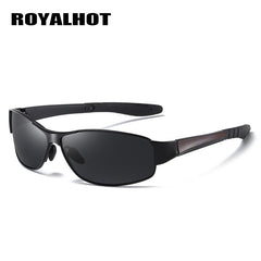 RoyalHot Men's Oval Metal Sunglasses Polarized for Driving Sports
