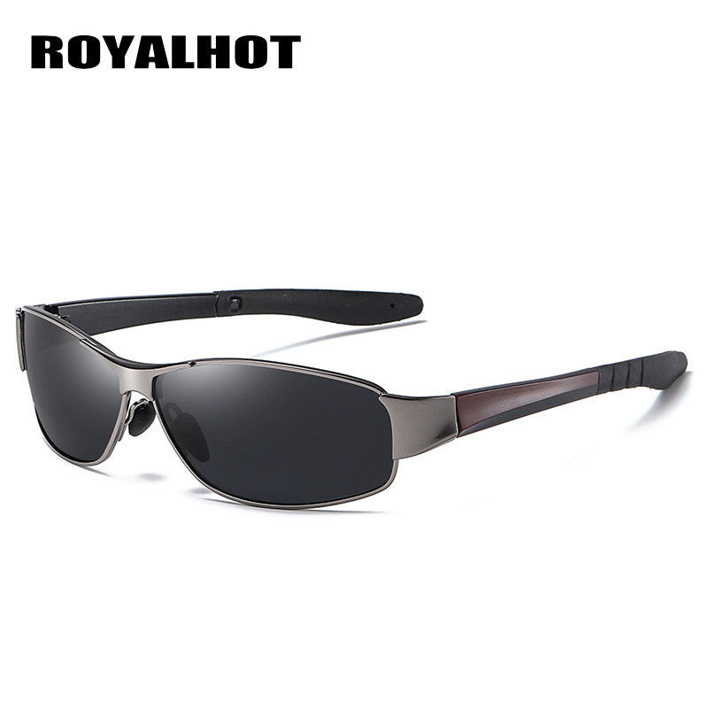 RoyalHot Men's Oval Metal Sunglasses Polarized for Driving Sports