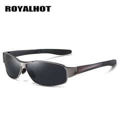 RoyalHot Men's Oval Metal Sunglasses Polarized for Driving Sports