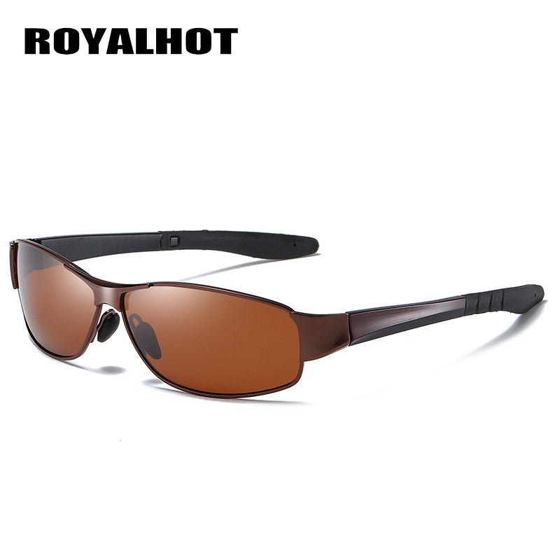 RoyalHot Men's Oval Metal Sunglasses Polarized for Driving Sports