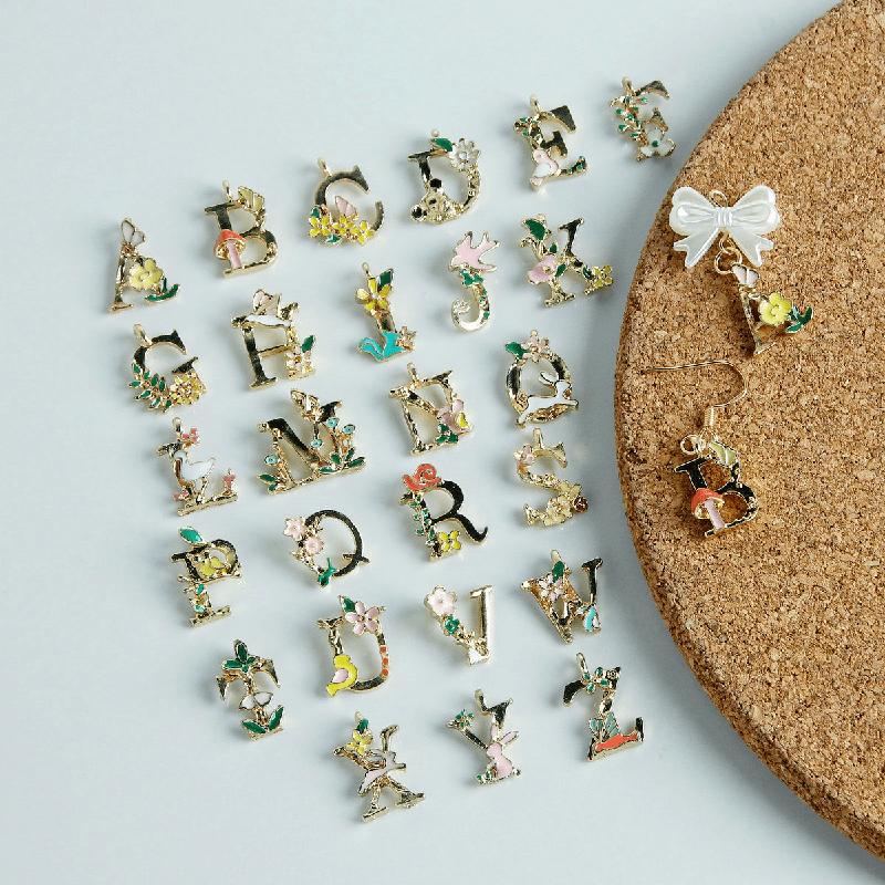 DIY Initial Letter Charms Jewelry Making Kit