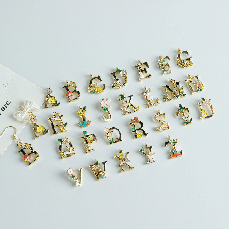 DIY Initial Letter Charms Jewelry Making Kit