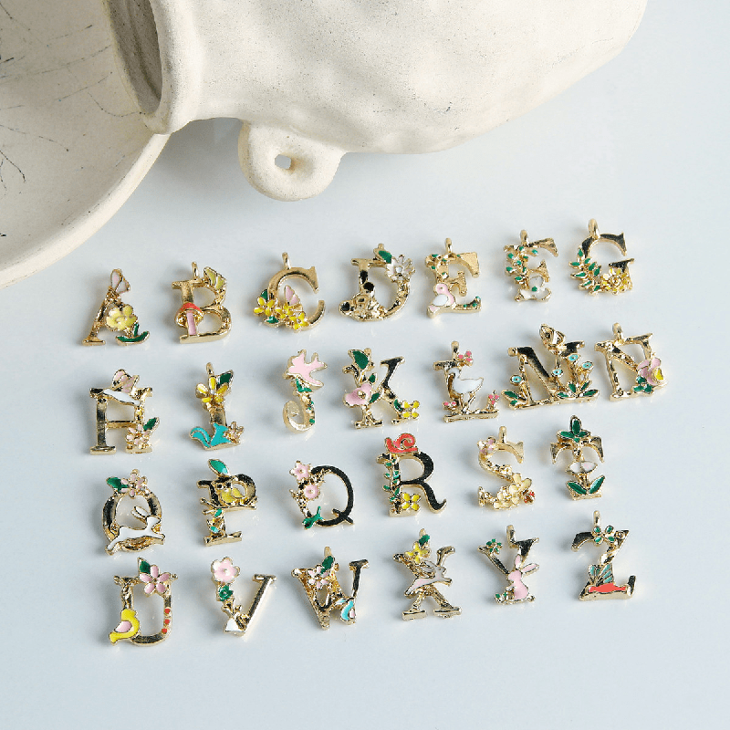 DIY Initial Letter Charms Jewelry Making Kit