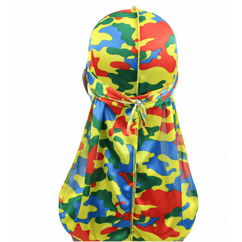 Camouflage Print Long Tail Pirate Hat for Men