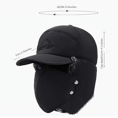Winter Warm Windproof Thick Ski Cap Men's Ear Cover Soft Hot Cap