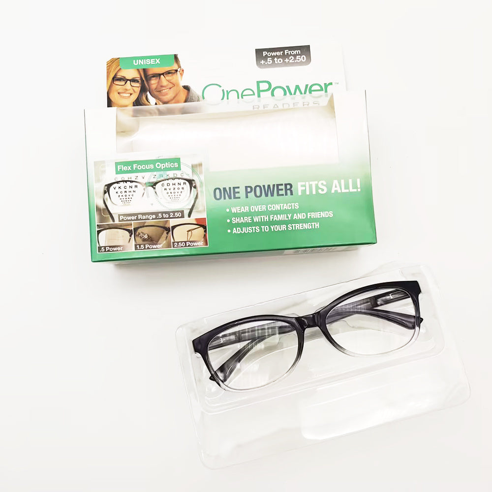 Power Readers Casual Adjustable Reading Glasses 0 5-2 5 Power