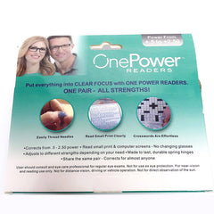 Power Readers Casual Adjustable Reading Glasses 0 5-2 5 Power