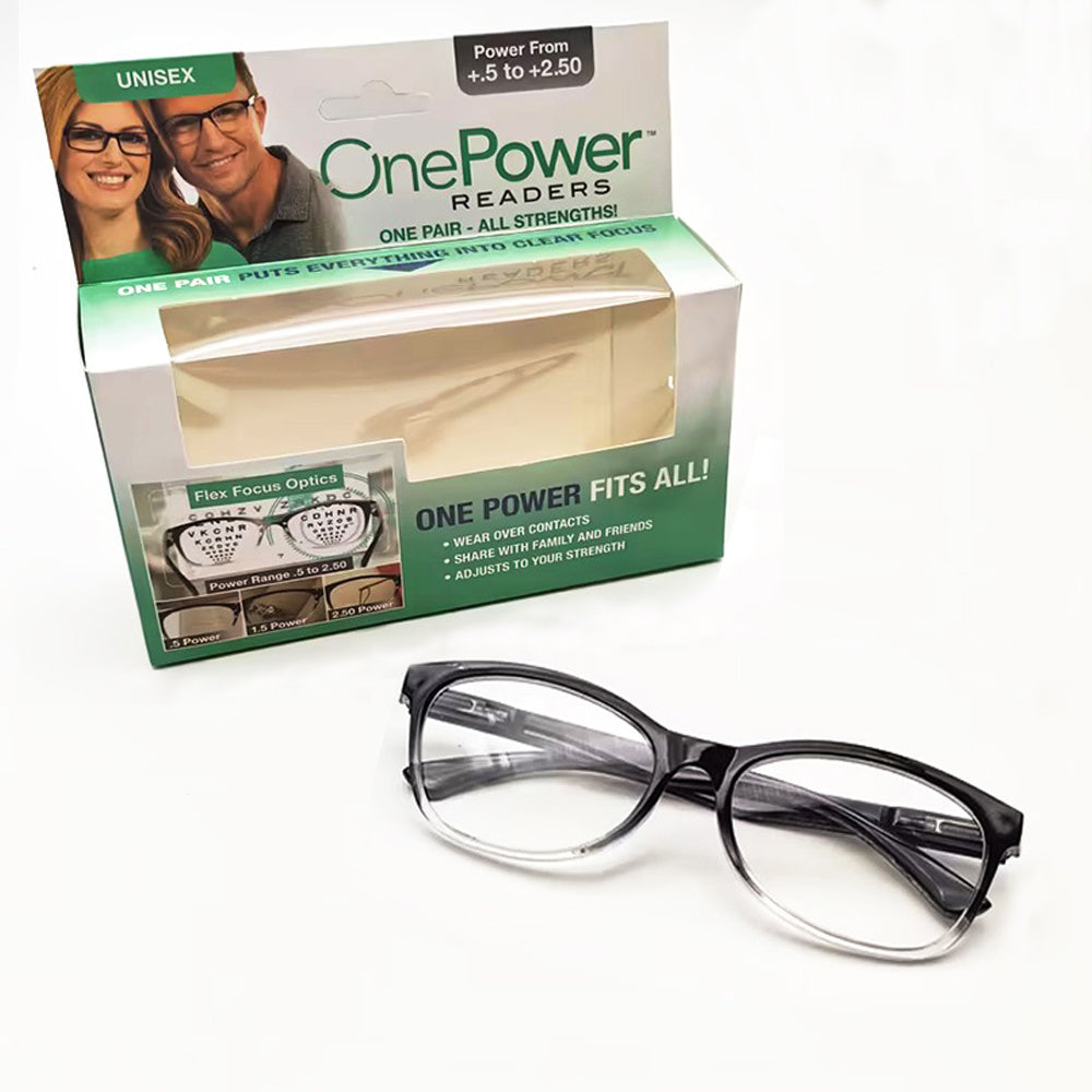 Power Readers Casual Adjustable Reading Glasses 0 5-2 5 Power
