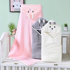 Baby Hooded Bath Towel Coral Fleece Newborn Blanket