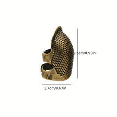 2pcs Retro Sewing Thimble Finger Ring Cover DIY Needle Protection Craft Tool
