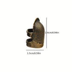 2pcs Retro Sewing Thimble Finger Ring Cover DIY Needle Protection Craft Tool
