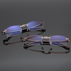 Rimless Anti Blue Light Reading Glasses - High Definition - Women Men