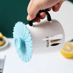 3pcs Sunflower Silicone Cup Lids Airtight Dust Proof Glass Lid