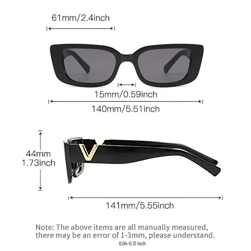 Y2K Square Sunglasses UV400 Anti Glare Glasses Men Women