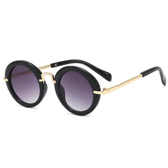 Men's Sunglasses with Cases Round Frame Glasses