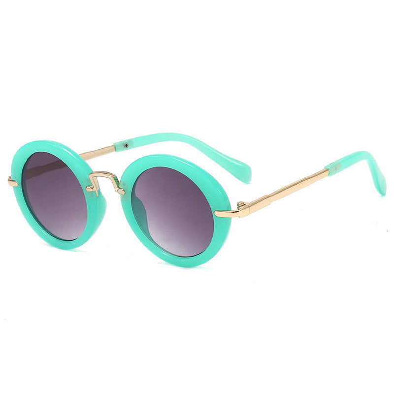 Men's Sunglasses with Cases Round Frame Glasses