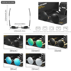 RoyalHot Polarized Round Frame Unisex Sunglasses