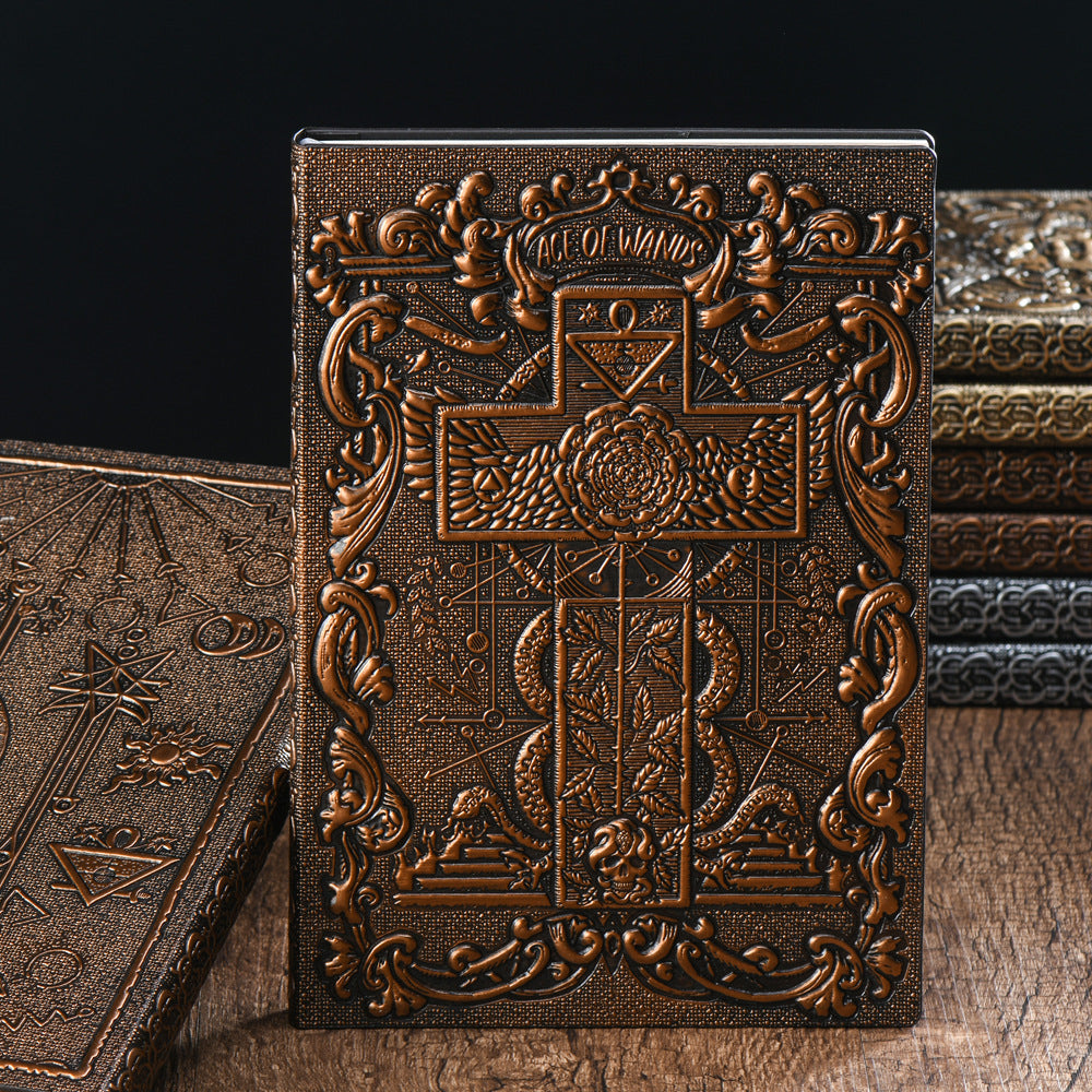 A5 3D Cross Notebook Bible Retro European Notepad Business Office Gift