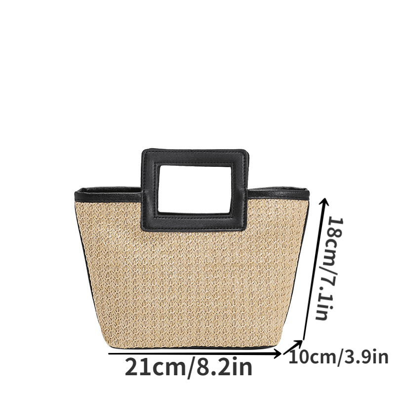 Straw Woven Totes Bag Retro Large Capacity