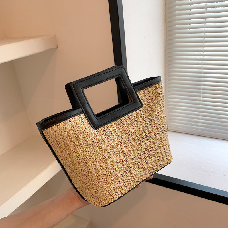 Straw Woven Totes Bag Retro Large Capacity
