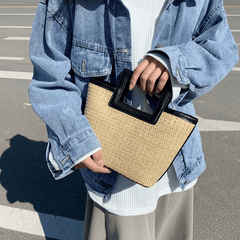 Straw Woven Totes Bag Retro Large Capacity