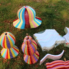 Packable Colorful Flower Vase Hat for Women